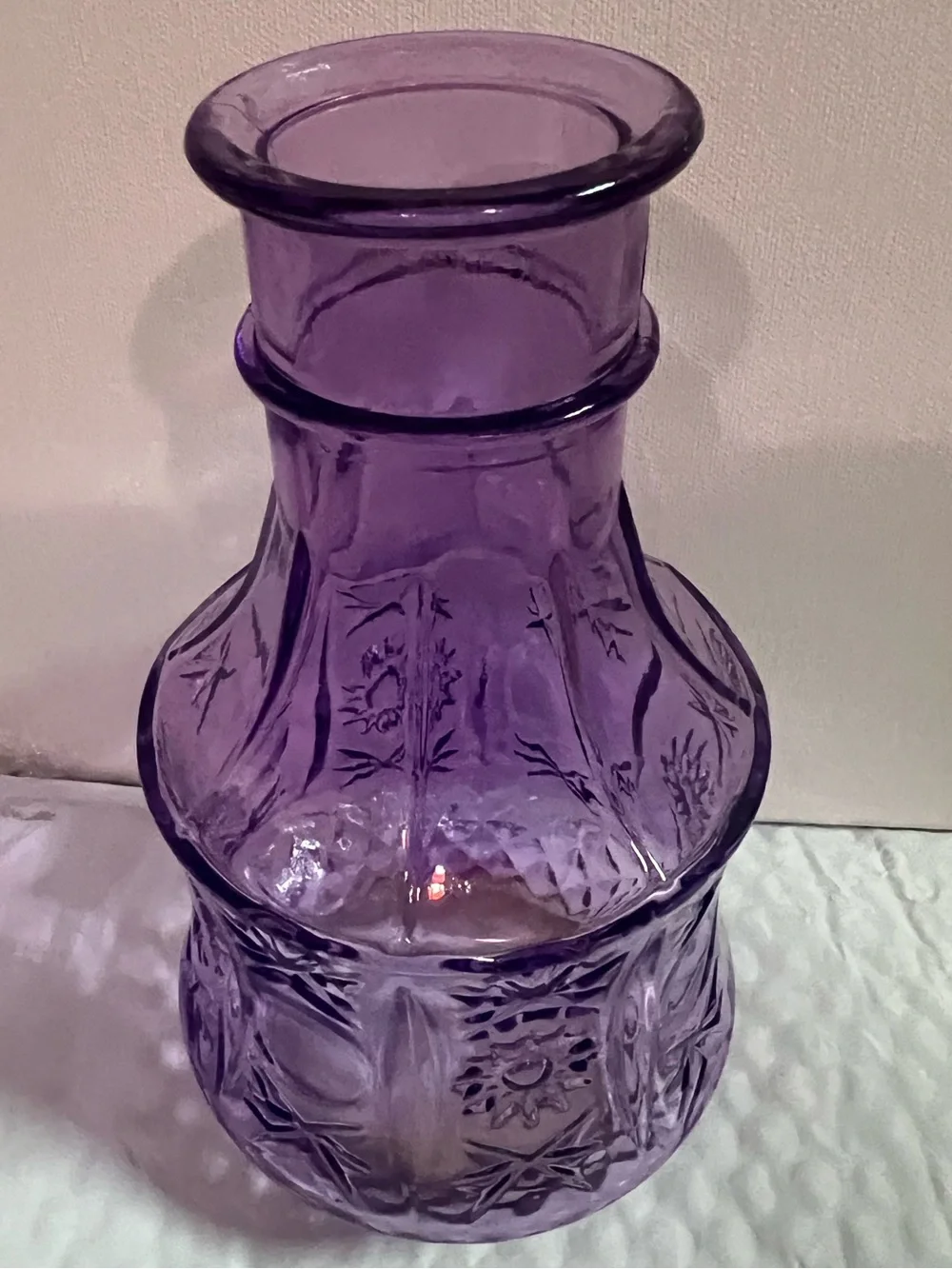 Purple Decorative Glass Vase - Brand Unspecified